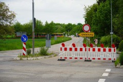 Die Rinnenbachstraße; Verbindung zwischen Nellingen und Ruit war am Abend gesperrt. Foto: Jan Weiss